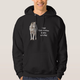 Moletom Cinza Wolf Conservation Wildlife Art Hoodie