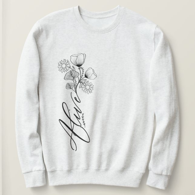 Moletom Cinzas Botânicas Vivas Alimentares (Frente do Design)