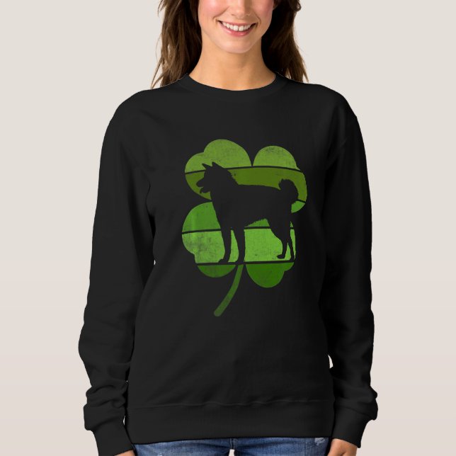 Moletom Circular Akita Irish Shamrock Dog St Patrick's Day (Frente)