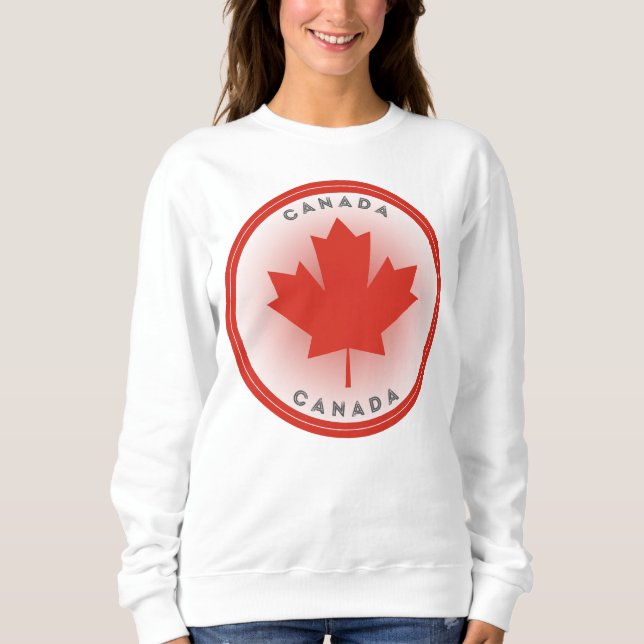 Moletom Círculo da Folha de Bordo do Canadá (Frente)