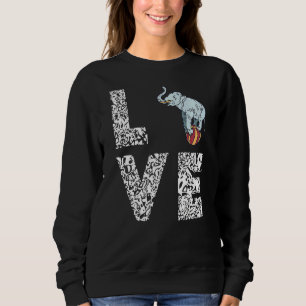 Moletom Circus Elephant Ball Balancing Love Leopard Carniv