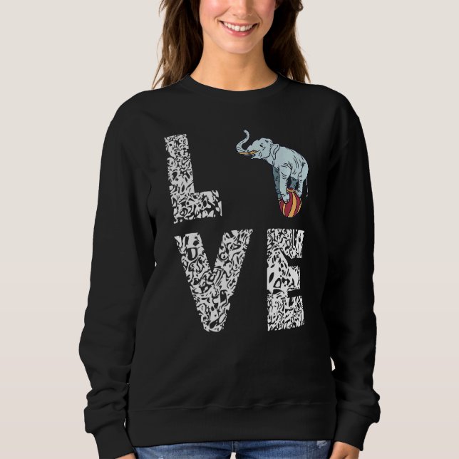 Moletom Circus Elephant Ball Balancing Love Leopard Carniv (Frente)