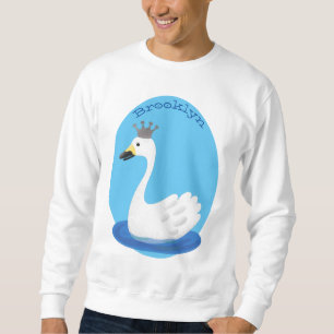 Moletom Cisne branco bonito com desenho animado