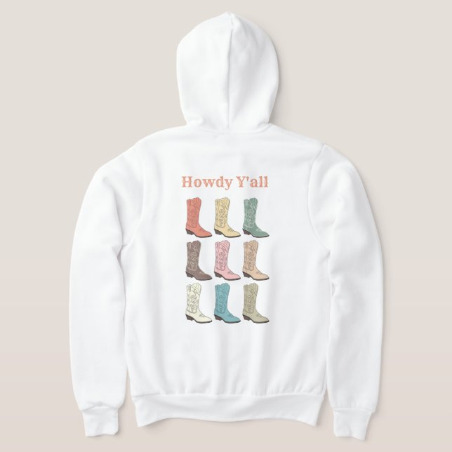 Moletom CISV Austin Cowboy Boots Zipper Hoodie (Postura das costas)