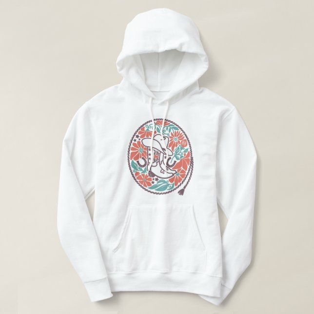 Moletom CISV Austin Cowboy Hat, Boots & Decorative Skull (Frente do Design)