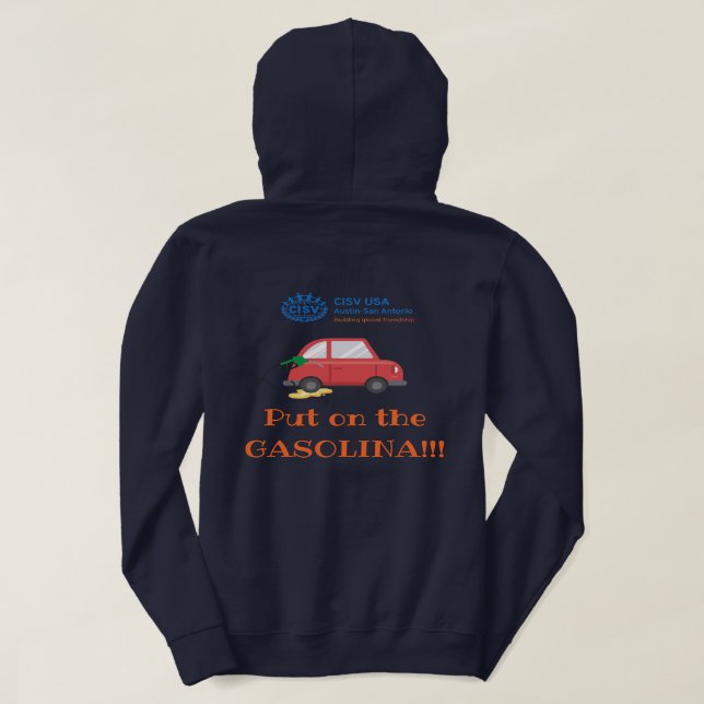 Moletom CISV Austin "Gasolina" Energizer Mulheres (Verso do Design)