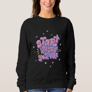 Moletom Citação com Letras Balão Coloridas