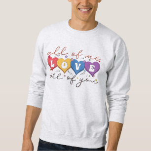 Moletom Citação de Amor de Coração Colorido
