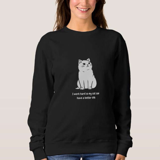 Moletom Citação de Gato Funcional (Frente)