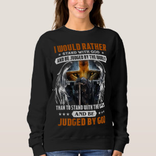 Moletom Citação De Jesus Cristo Lion Cross Knight Dizendo 