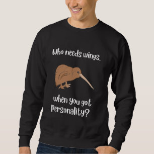 Moletom Citação de pássaros Kiwi engraçada
