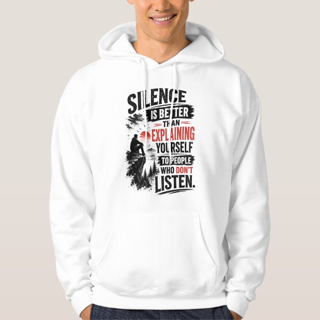 Moletom Citação de Silêncio é Melhor do que Explicar (Frente)