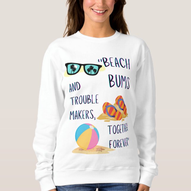 Moletom citação do dia de praia (Frente)