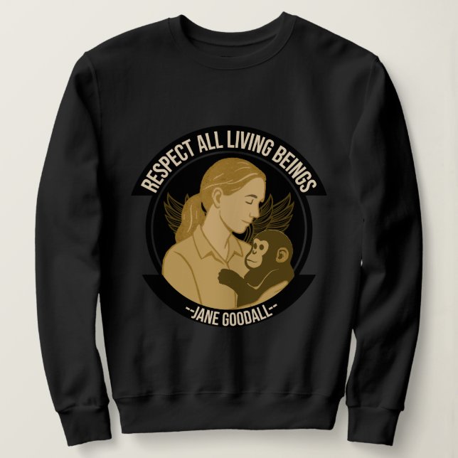 Moletom Citação Inspirada em Jane Goodall (Frente do Design)