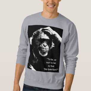 Moletom Citação Ser ou não ser a Cinza elegante moderna do