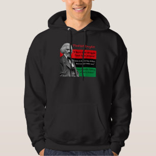 Moletom Citações de Frederick Douglass Bandeira Pan-Africa
