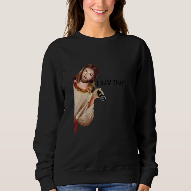 Moletom Cito Jesus Meme Vi Que Mulheres Cristãs Mens (Frente)