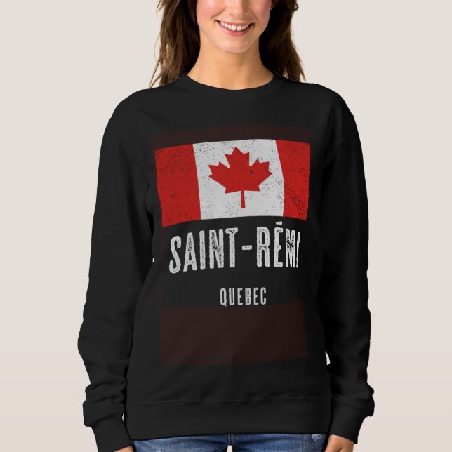 Moletom City of Saint Rémi  CANADA Canadian Flag Souvenir (Frente)
