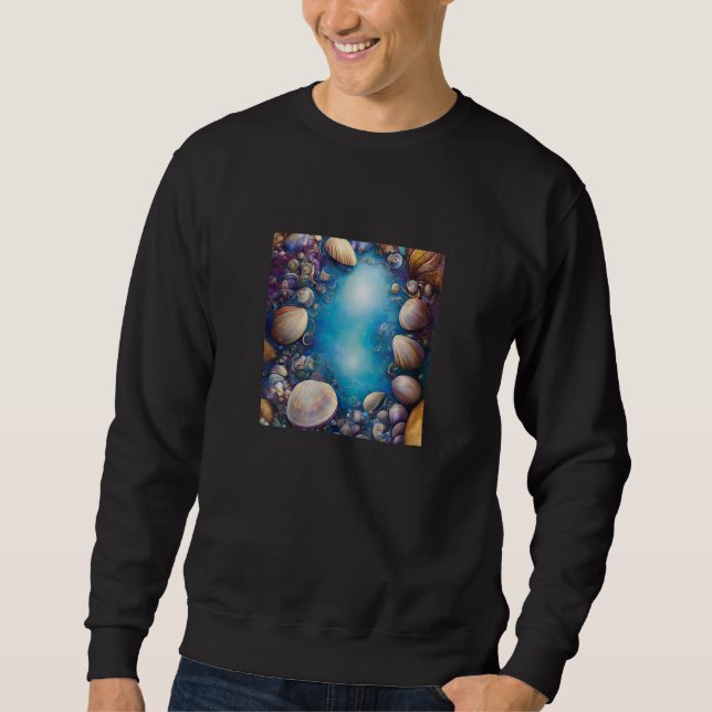 Moletom Clam Seashell Shell Collector Beach Ocean Coastal (Frente)