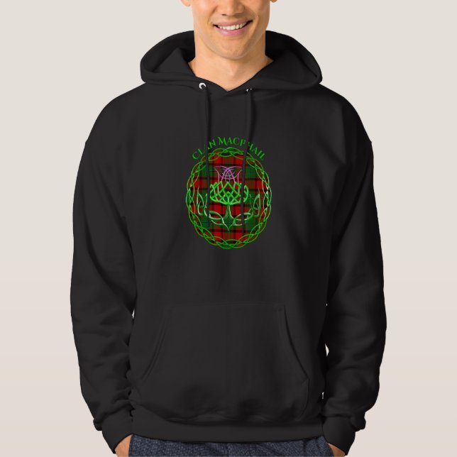 Moletom Clan Macphail Scottish Tartan Celtic Thistle (Frente)
