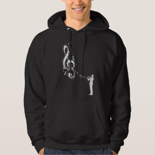 Moletom Clarinet Instrument Player Musical Note Clarinetis