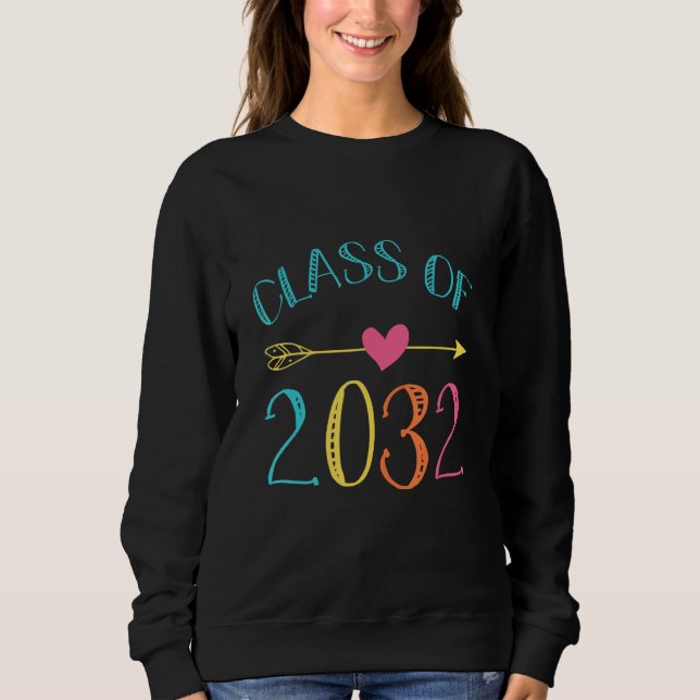 Moletom CLASS OF 2032 Grow With Me  100 Days Of School (Frente)