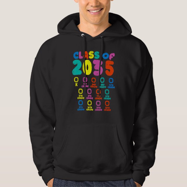 Moletom Classe De 2035 Cresce Com Mim Checklist Graduation (Frente)