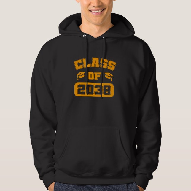Moletom Classe De 2038 Cresce Com O Mais velho Idea Classe (Frente)