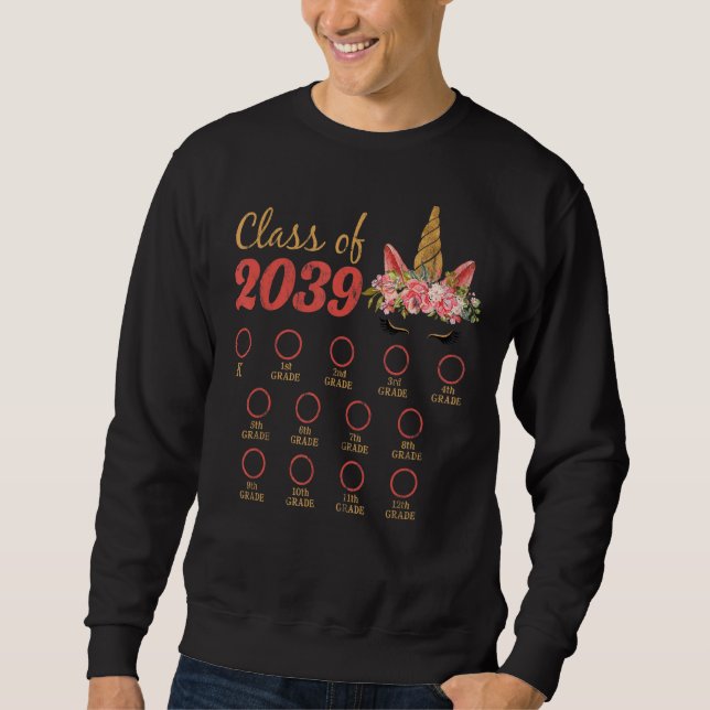 Moletom Classe De 2039 Cresce Comigo No Primeiro Dia Da Fa (Frente)