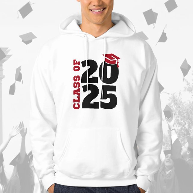Moletom Classe de Hoodie Formando Vermelho e Negro 2025 (Criador carregado)