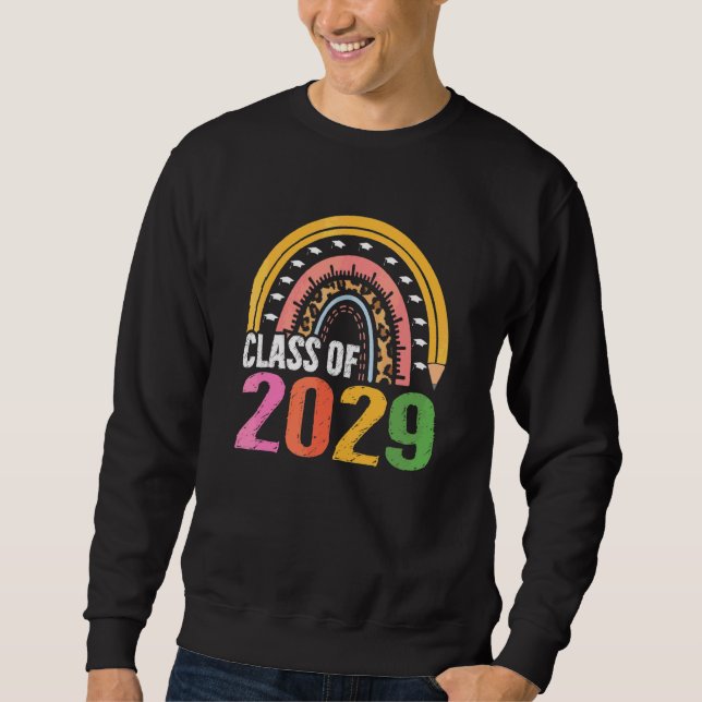 Moletom Classe De Mais velho Arco-Íris 2029 2029 Cresce Co (Frente)