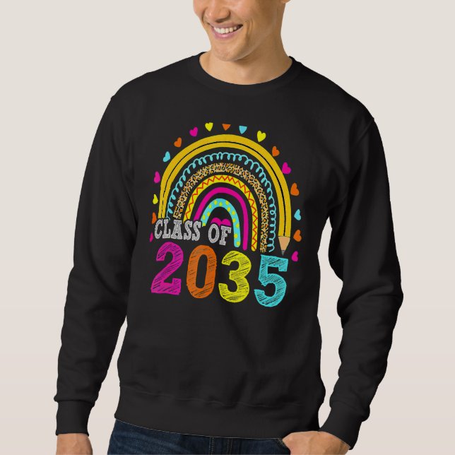 Moletom Classe Do Arco-Íris 2035 Cresceu Comigo Primeiro D (Frente)