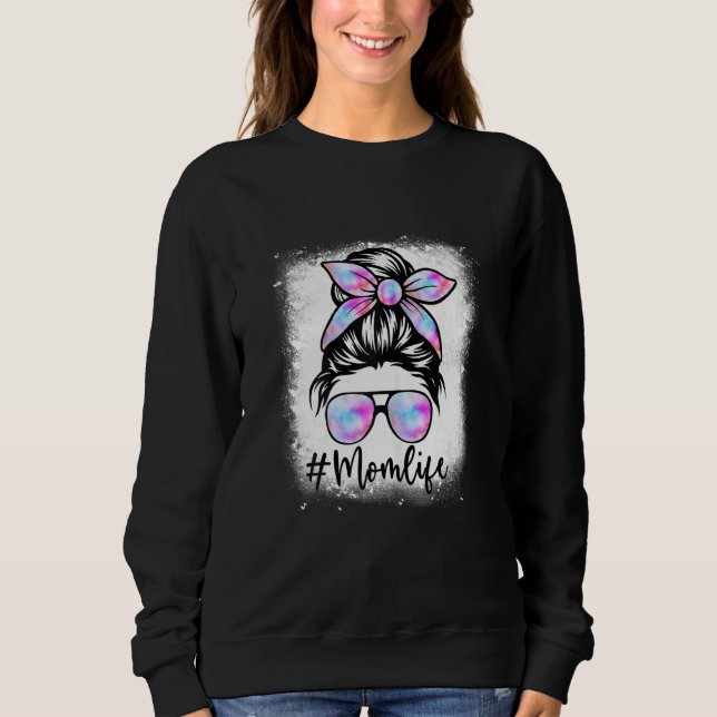 Moletom Clássica Sangrada Mãe Vida Tie Dye Padrões Mães D (Frente)