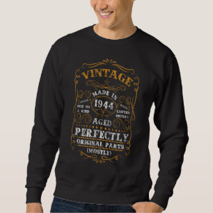 Moletom Clássico 78. Aniversário Mulheres Vintage 1944