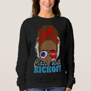 Moletom Clássico até Kickoff African American Football Mãe