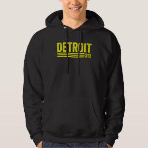 Moletom Clássico Retro Detroit Motor City 313 Estilo Vinta