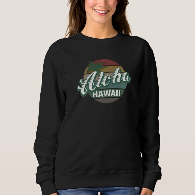 Moletom Clássico Vintage Aloha Hawaii Paraíso (Frente)