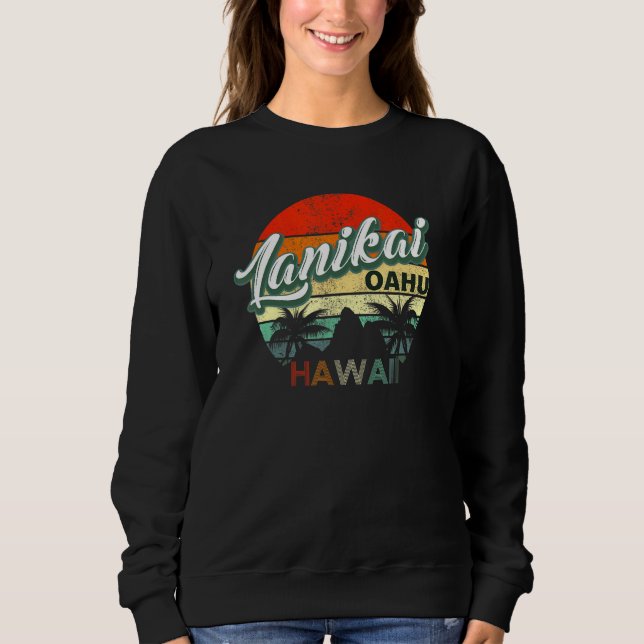 Moletom Clássico Vintage Retro Lanikai Oahu Havaí (Frente)