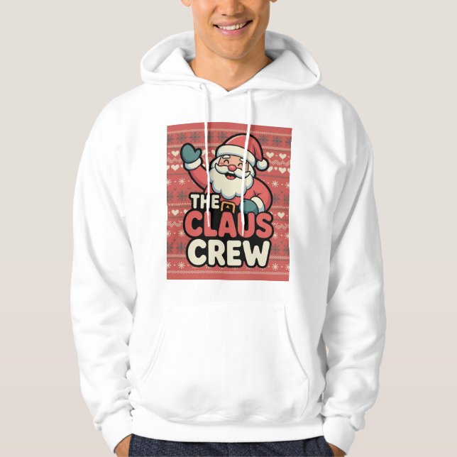 Moletom claus engraçado a tripulação (Frente)
