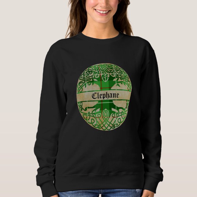 Moletom Clephane Clan Tartan Tree of Life Scottish Surname (Frente)