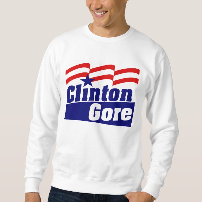 Moletom Clinton Gore para o presidente 1992 (Frente)