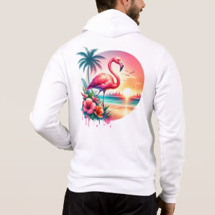 Moletom Cliparte do Pôr do Sol Flamingo Rosa-93938
