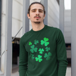 Moletom Clover Shamrock Dia de São Patrício verde irlandês
