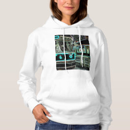 Moletom CLRV Neon na camisola básica de capuz para mulhere