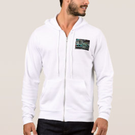 Moletom CLRV Neon no Cheio do stn Men-Zip Hoodie
