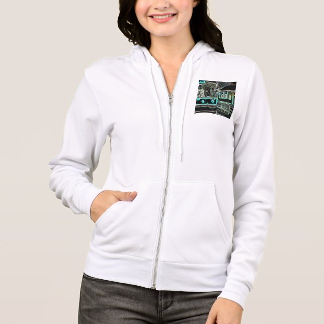 Moletom CLRV Neon no stn Cheio feminino - Zip Hoodie (Frente)