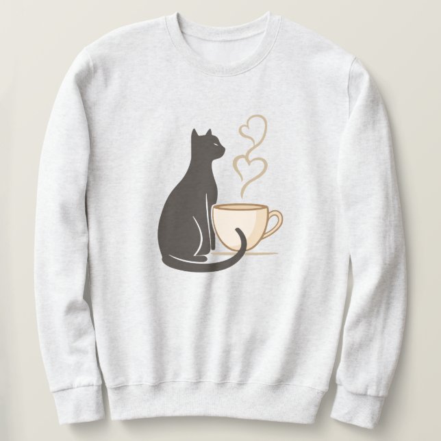 Moletom Clube de Café Gato Preto (Frente do Design)