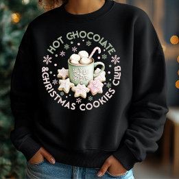 Moletom Clube de Chocolate Quente e Biscoitos de Natal Ros
