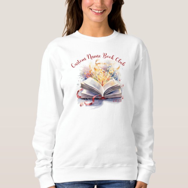 Moletom Clube de Leitura de Livros de Feriado (Frente)