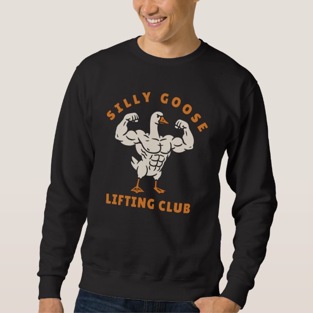 Moletom Clube de Levantamento de Ganso Bobo | Design de Ac (Frente)